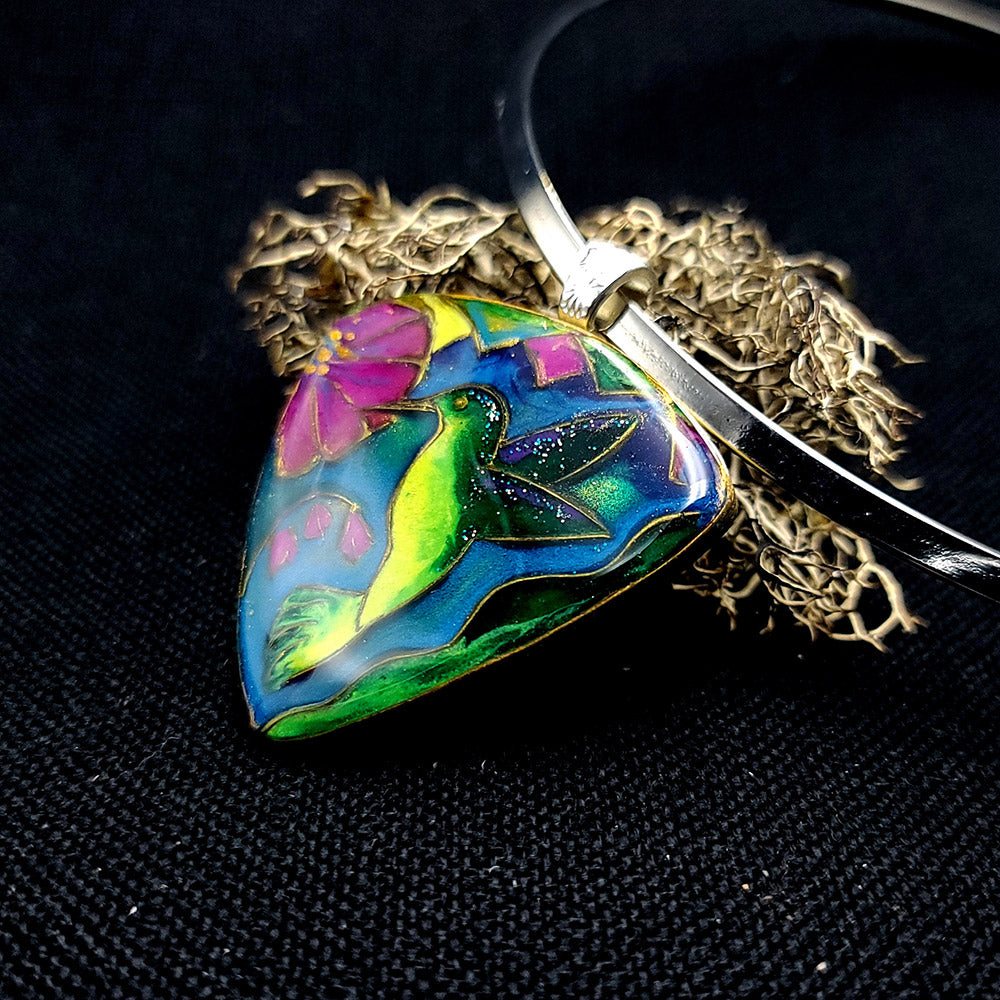 Large Cloisonne Enamel Pendants #1 - 160x100mm