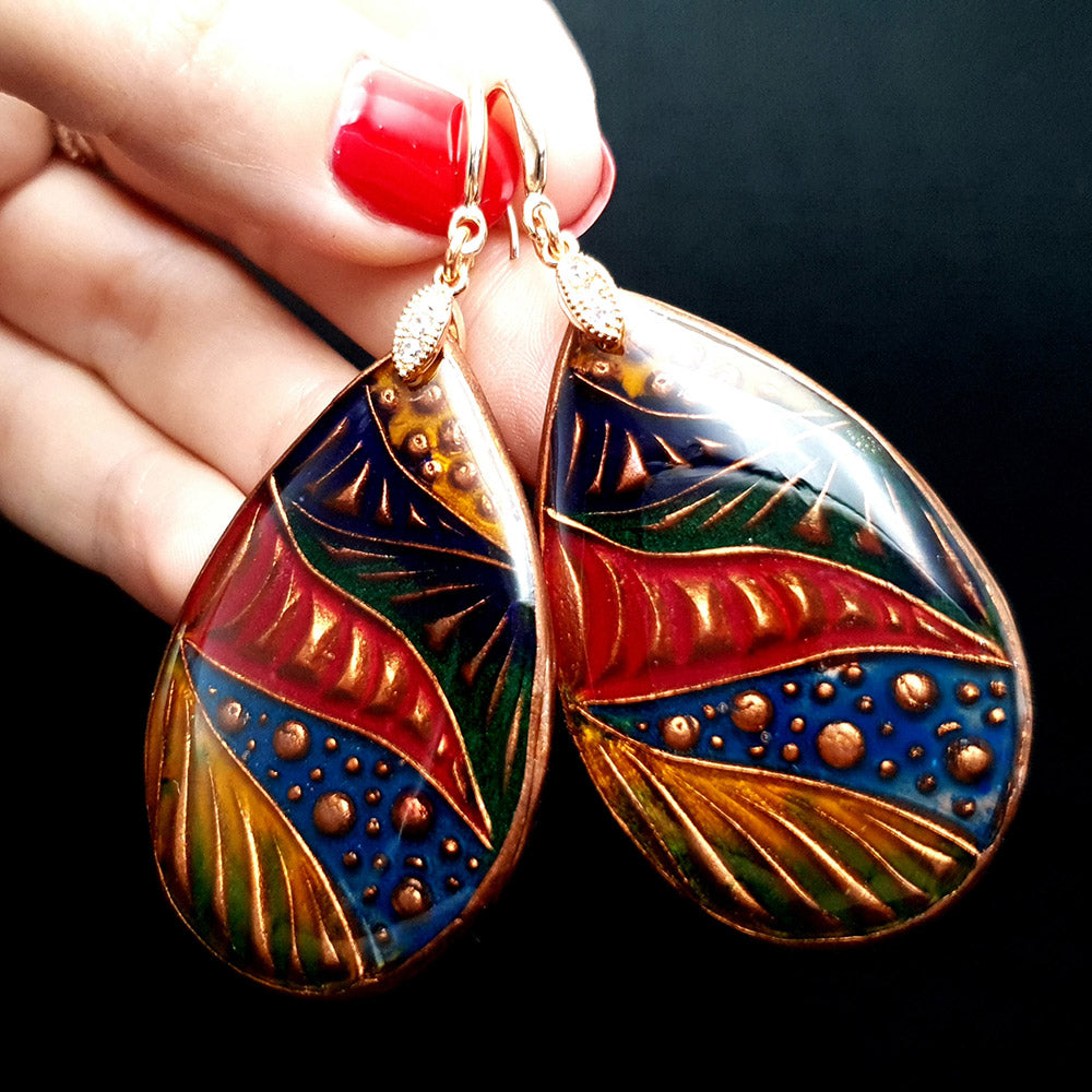 Textured Pendants and Earrings #1 - 115x85mm