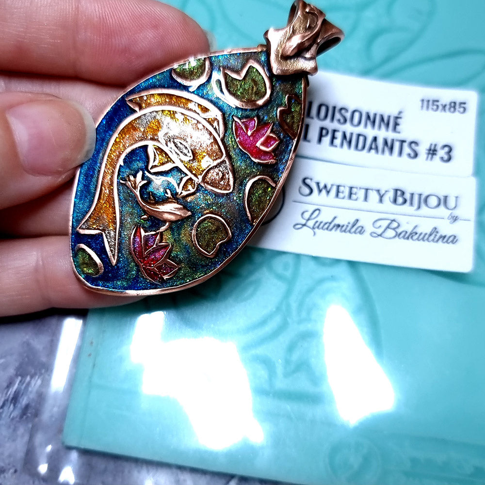 Cloisonne Enamel Pendants #3 - 115x85mm