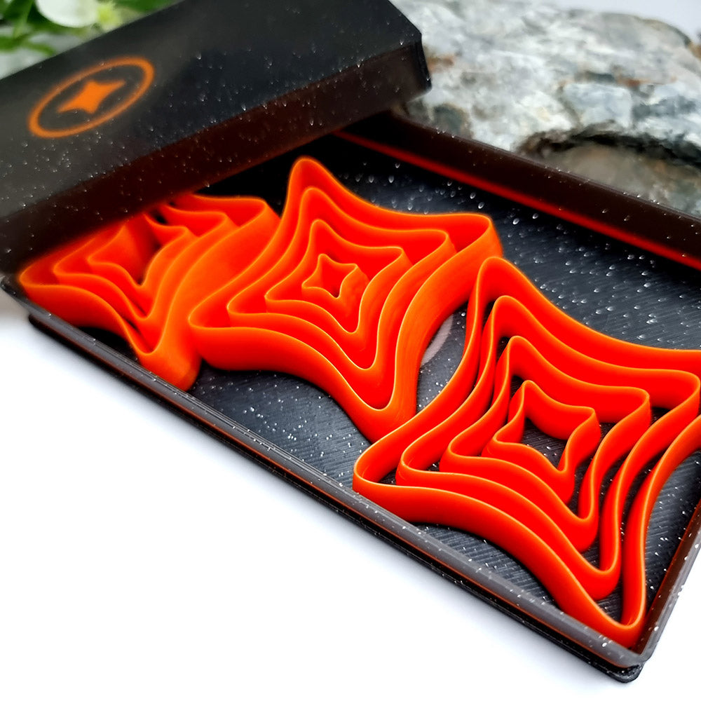 Star 4-Pointed, Smooth - Set of 11 Polymer Clay Cutter