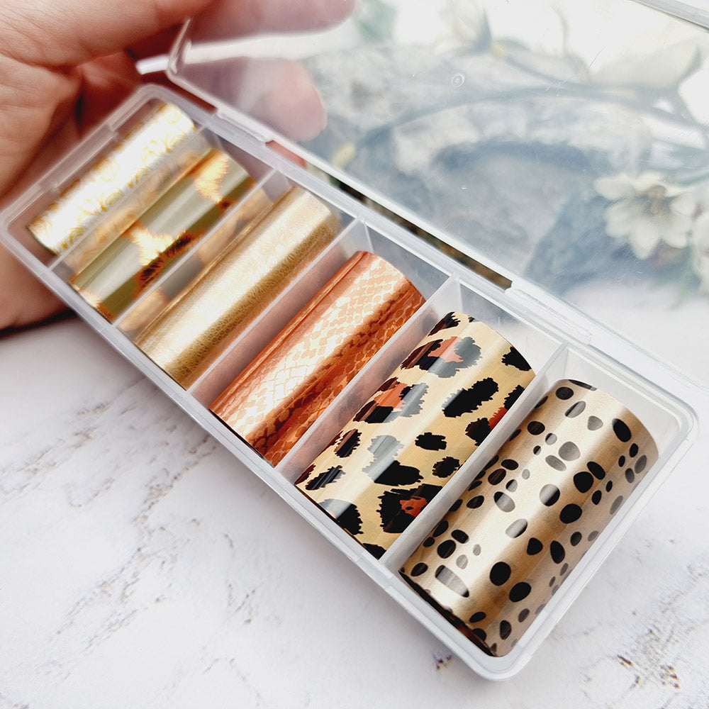 Golden Big Cats - Set of Colorful Transfer Foils