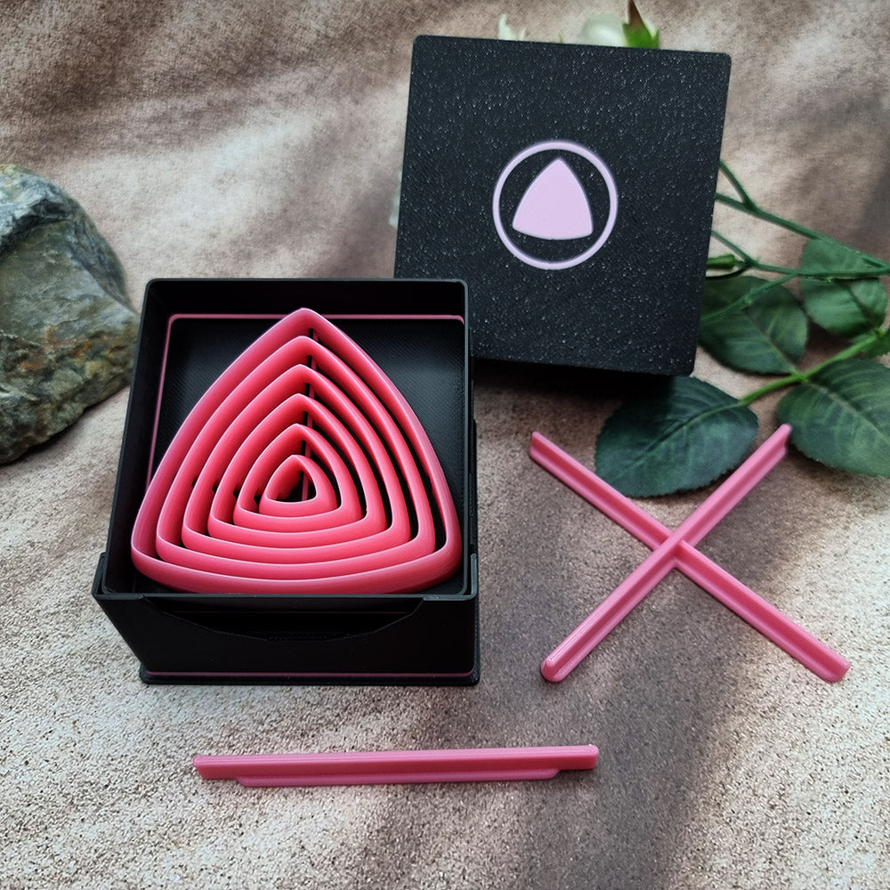 6 Smooth Triangle Cutters in Set - Perfectly Aligned Imprint Cutters #22