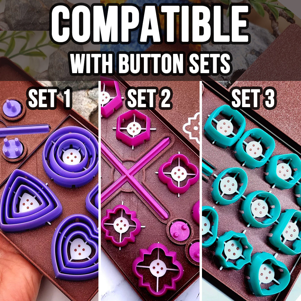 Button Hole Puncher Toolkit - 40 Pins for Endless Button Designs