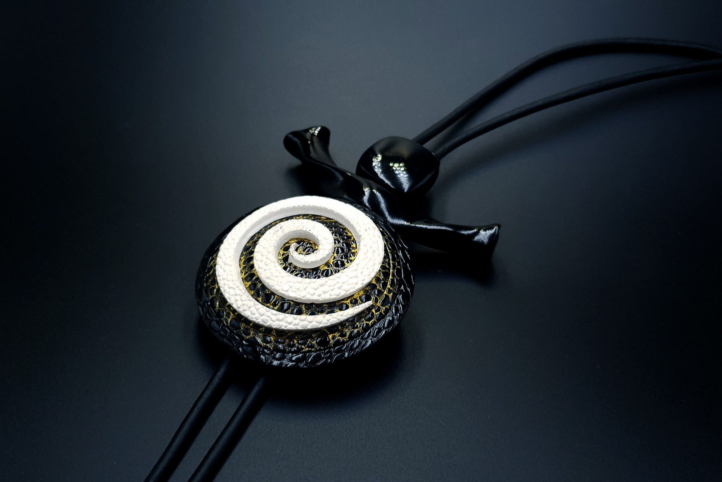 Yin-Yang Swirl Long Pendant - Infiniti of Perfection Pendant SweetyBijou Jewelry