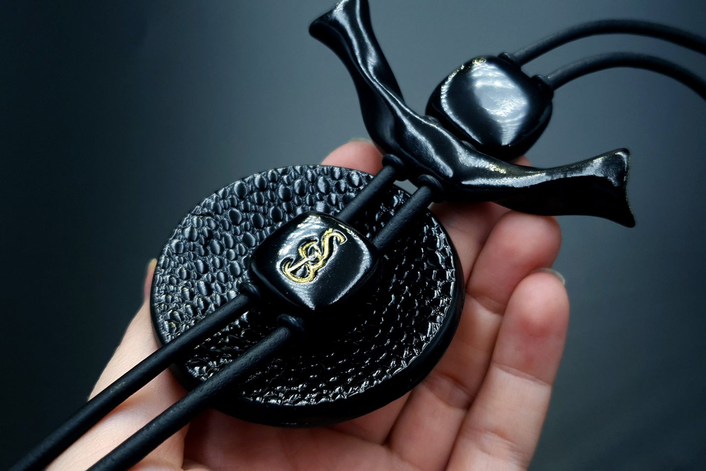 Yin-Yang Swirl Long Pendant - Infiniti of Perfection Pendant SweetyBijou Jewelry