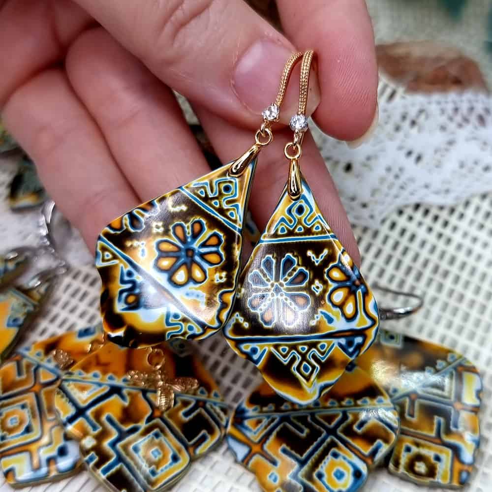 Ukrainian Motifs Earrings #5 Earrings SweetyBijou Jewelry