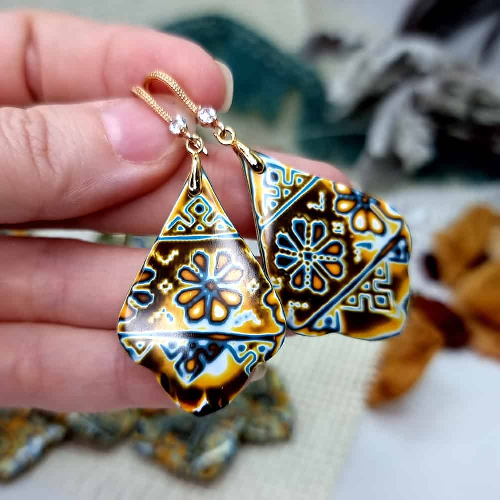 Ukrainian Motifs Earrings #5 Earrings SweetyBijou Jewelry