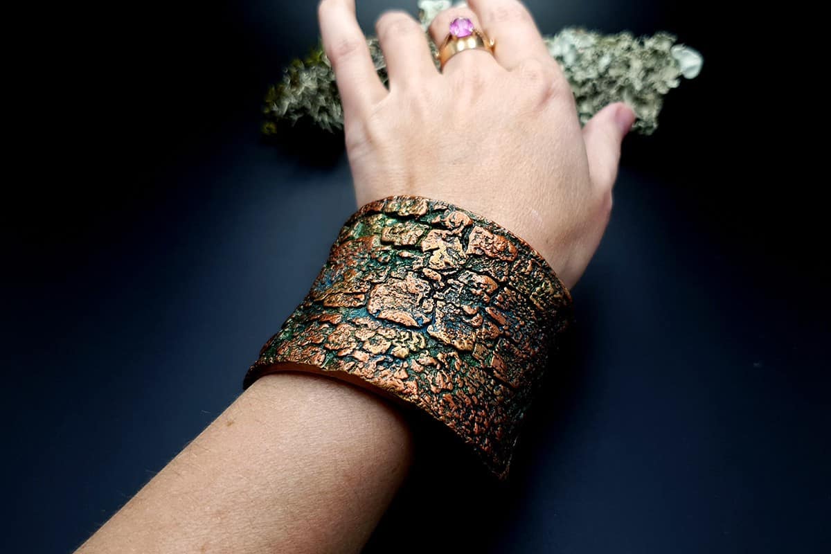 Bracelet Cuff Tree Bark Bracelet SweetyBijou Jewelry