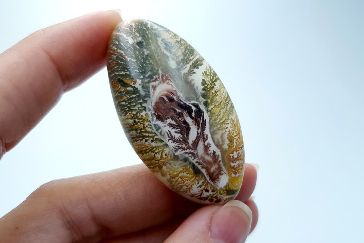 4 cabochons Faux Dendritic Agate #3 Cabochons SweetyBijou Cabochons