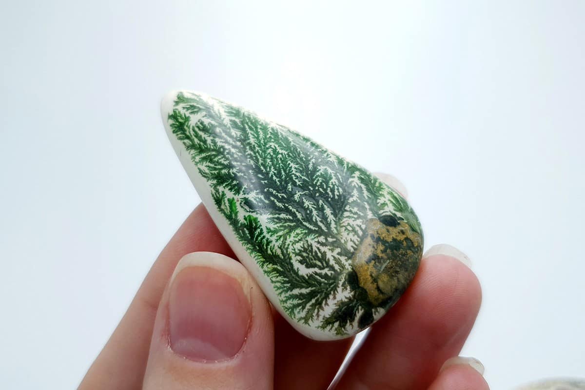 4 cabochons Faux Dendritic Agate #3 Cabochons SweetyBijou Cabochons