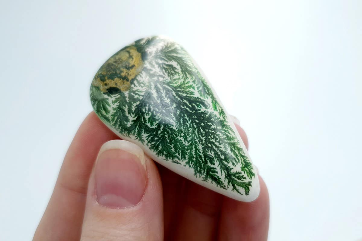 4 cabochons Faux Dendritic Agate #3 Cabochons SweetyBijou Cabochons