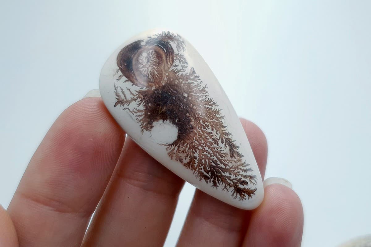 4 cabochons Faux Dendritic Agate #3 Cabochons SweetyBijou Cabochons