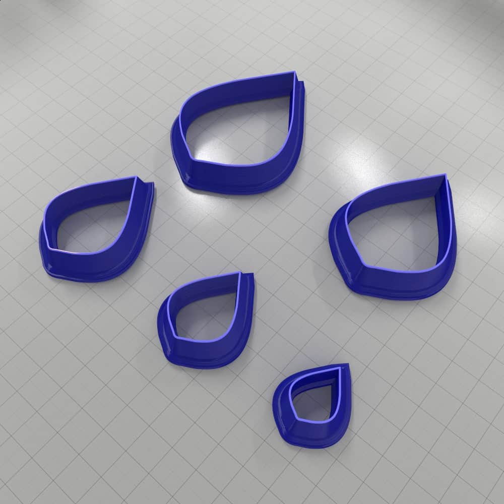 Drops Clay Cutters #17 Plastic Cutters SweetyBijou Tools