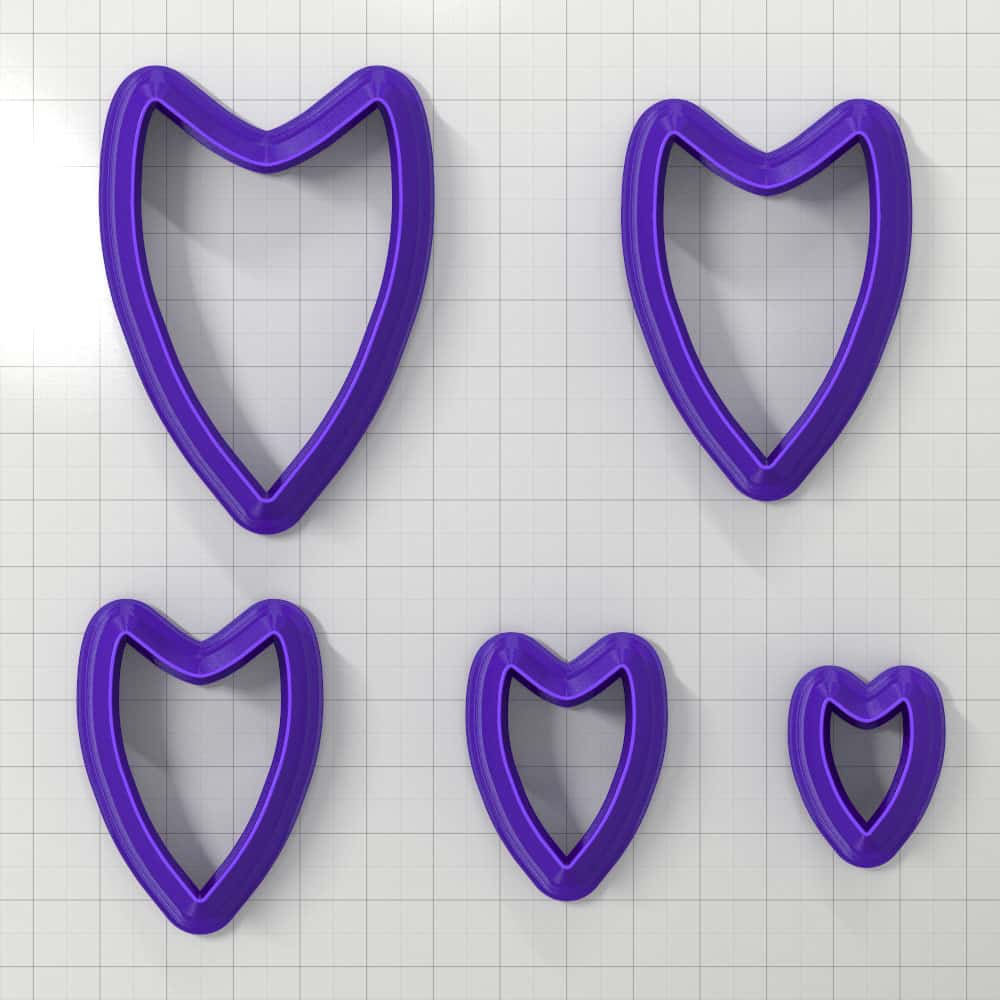 SHIELD#1 - Set of 5 Polymer Clay Cutters Plastic Cutters SweetyBijou Tools