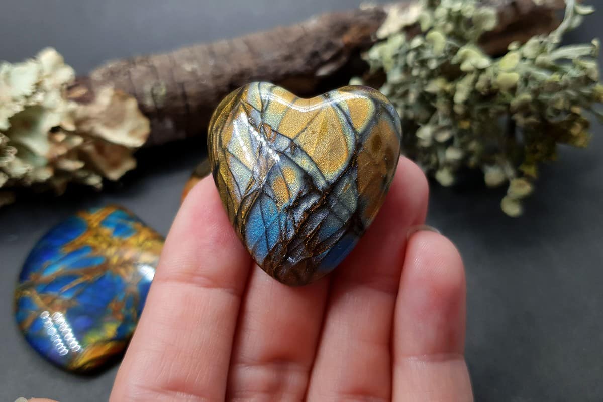 4 cabochons Faux Labradorite Stone #22 Cabochons SweetyBijou Cabochons