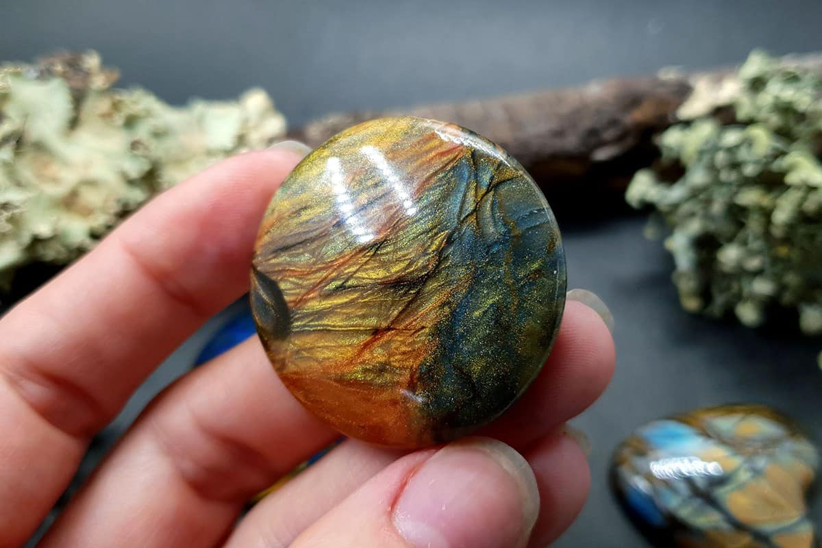4 cabochons Faux Labradorite Stone #22 Cabochons SweetyBijou Cabochons