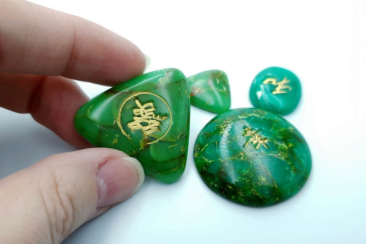 4 pcs cabochons Faux Jade Stone from Polymer Clay Cabochons SweetyBijou Cabochons