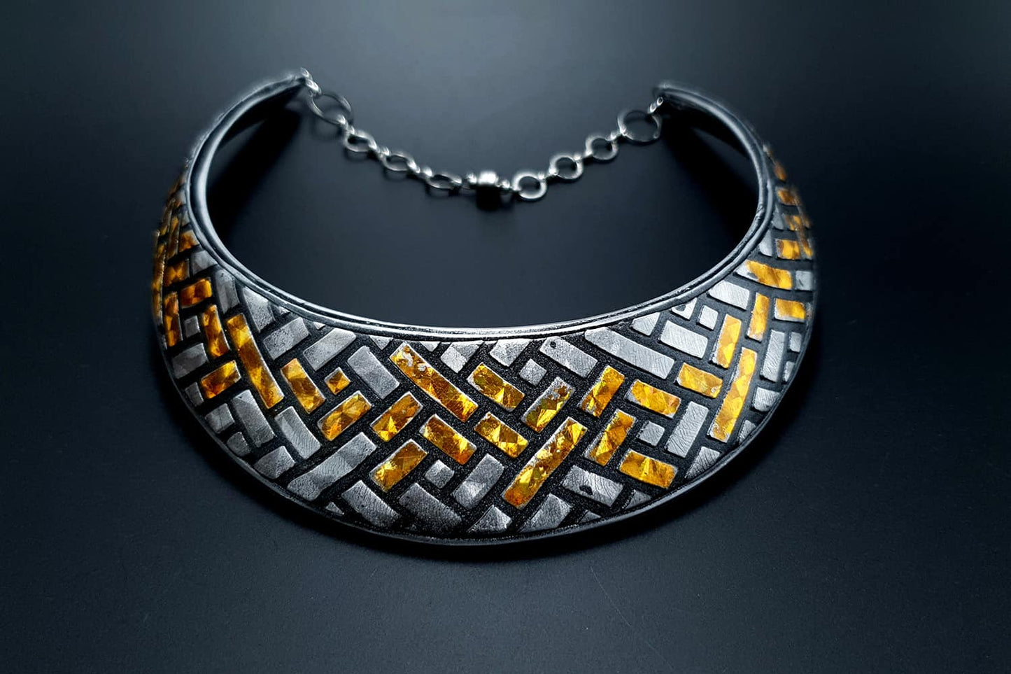 Statment Necklace "Golden Road" Necklace SweetyBijou Jewelry