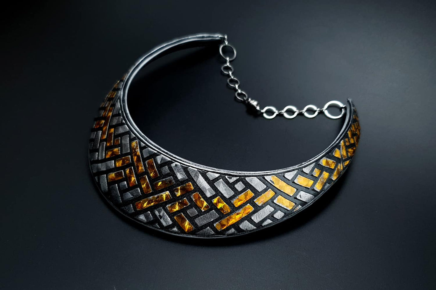 Statment Necklace "Golden Road" Necklace SweetyBijou Jewelry