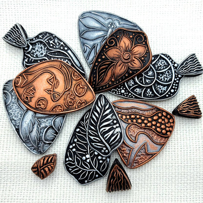 Large Cloisonne Enamel Pendants #2 - 160x100mm