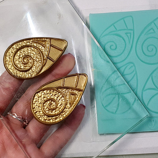 Cloisonne Enamel Earrings #1 - 115x85mm