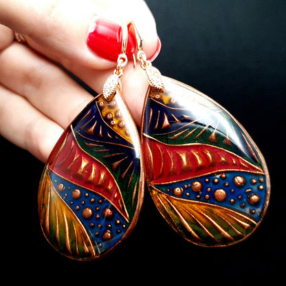 Textured Pendants and Earrings #1 - 115x85mm