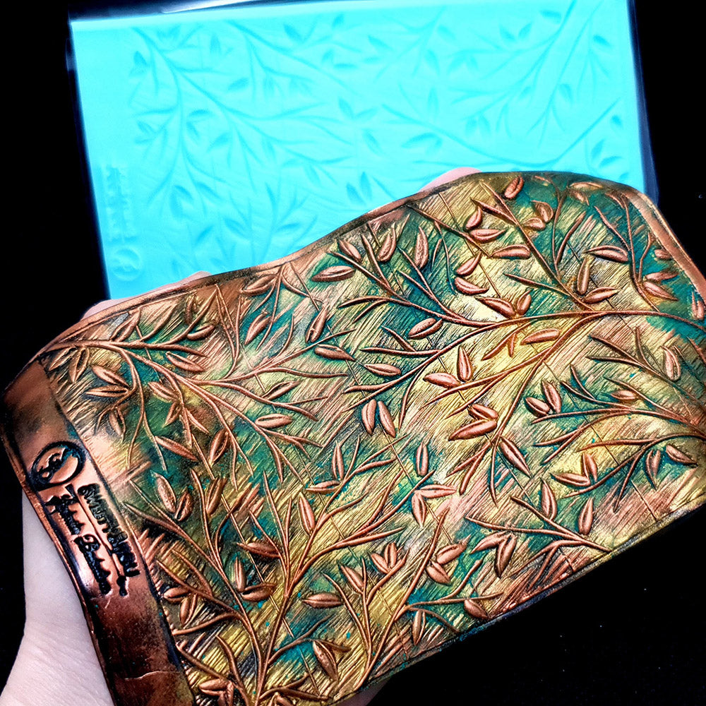 Silicone Texture - Spring Leafs - 160x100mm
