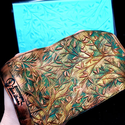 Silicone Texture - Spring Leafs - 160x100mm