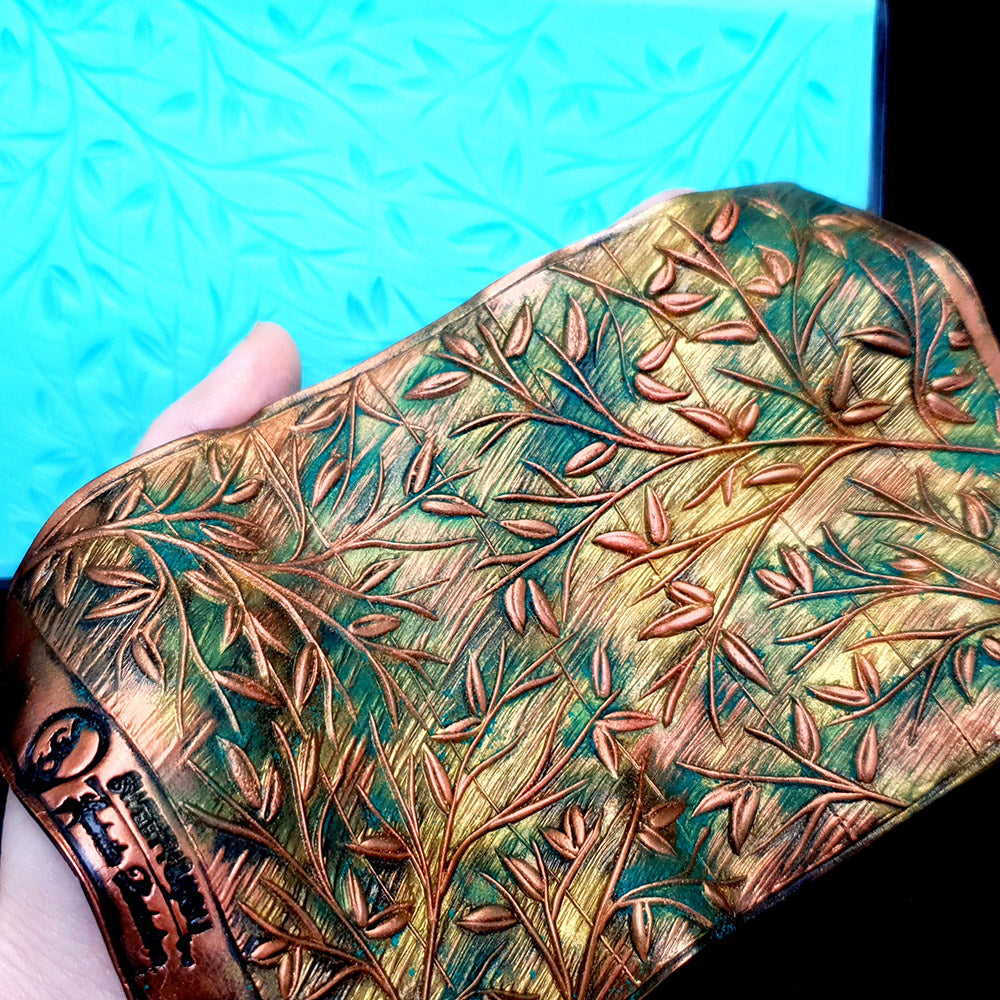 Silicone Texture - Spring Leafs - 160x100mm