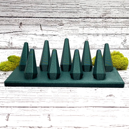 9 Fingers for Large Rings Display - Alpine Green Display for Rings SweetyBijou Tools   