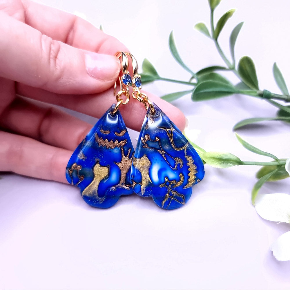 Drops Blue Halloween Earrings