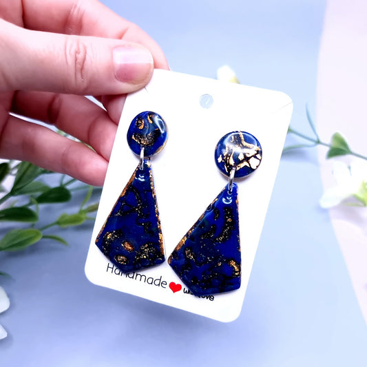 Deep Blue Earrings Studs