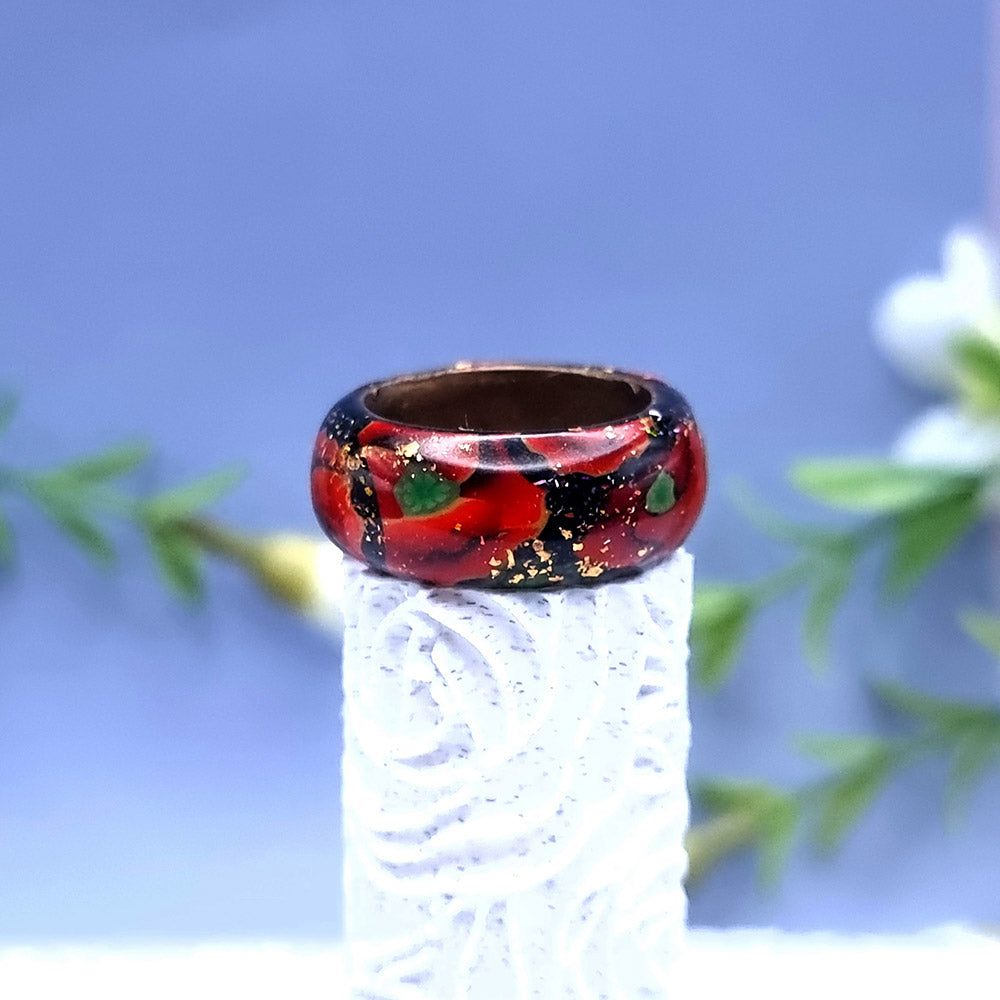 Sparkling Poppy Rings, Size 8