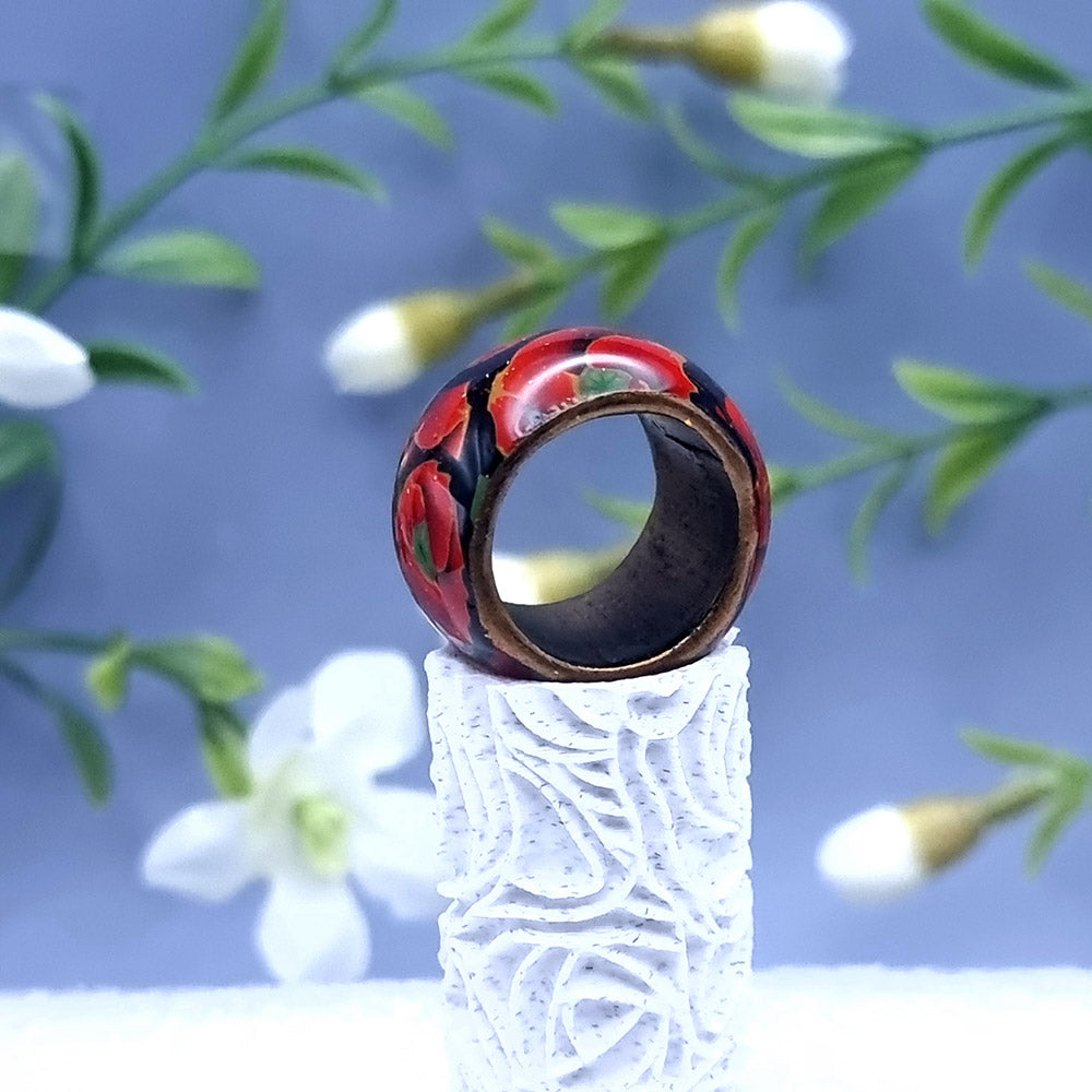 Poppy Wide Ring, Size 7