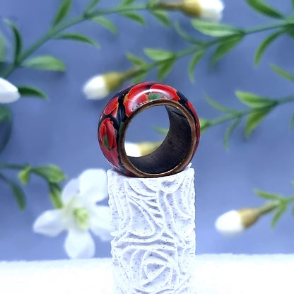 Poppy Wide Ring, Size 7