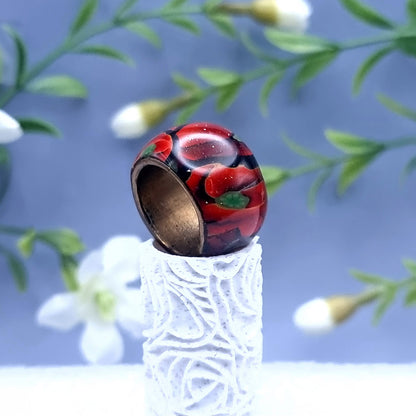 Poppy Wide Ring, Size 7