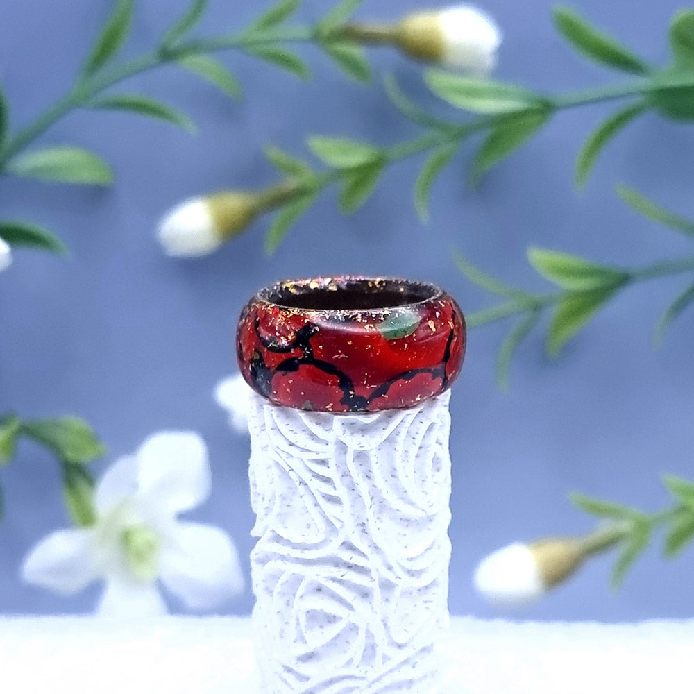 Poppy Ring With Sparkls, Size 7