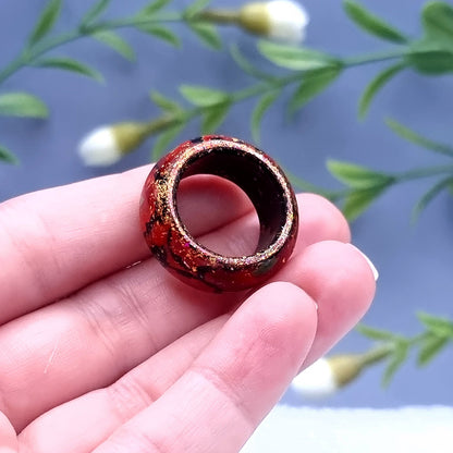 Poppy Ring With Sparkls, Size 7