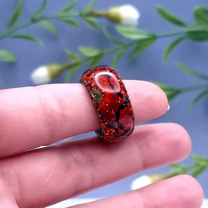 Poppy Ring With Sparkls, Size 7