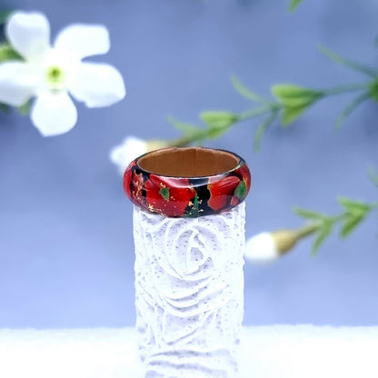 Poppy Flowers Ring, Size 10