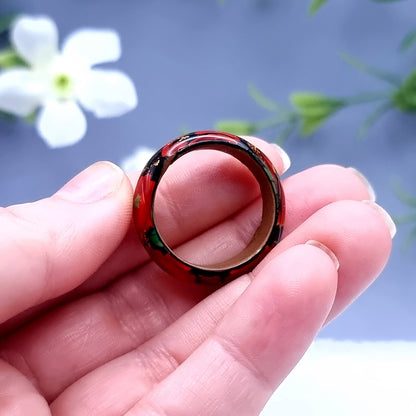 Poppy Flowers Ring, Size 10