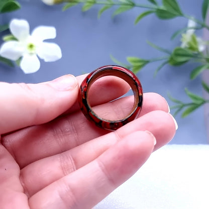 Poppy Flowers Ring Plain, Size 10