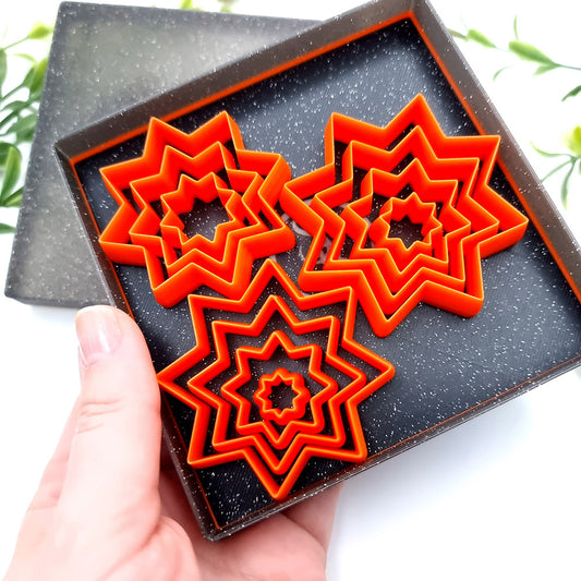 Star 8-Pointed - Set of 11 Polymer Clay Cutters