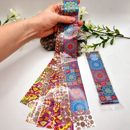 10 Colorful Patterns of Transfer Foils - Set 3