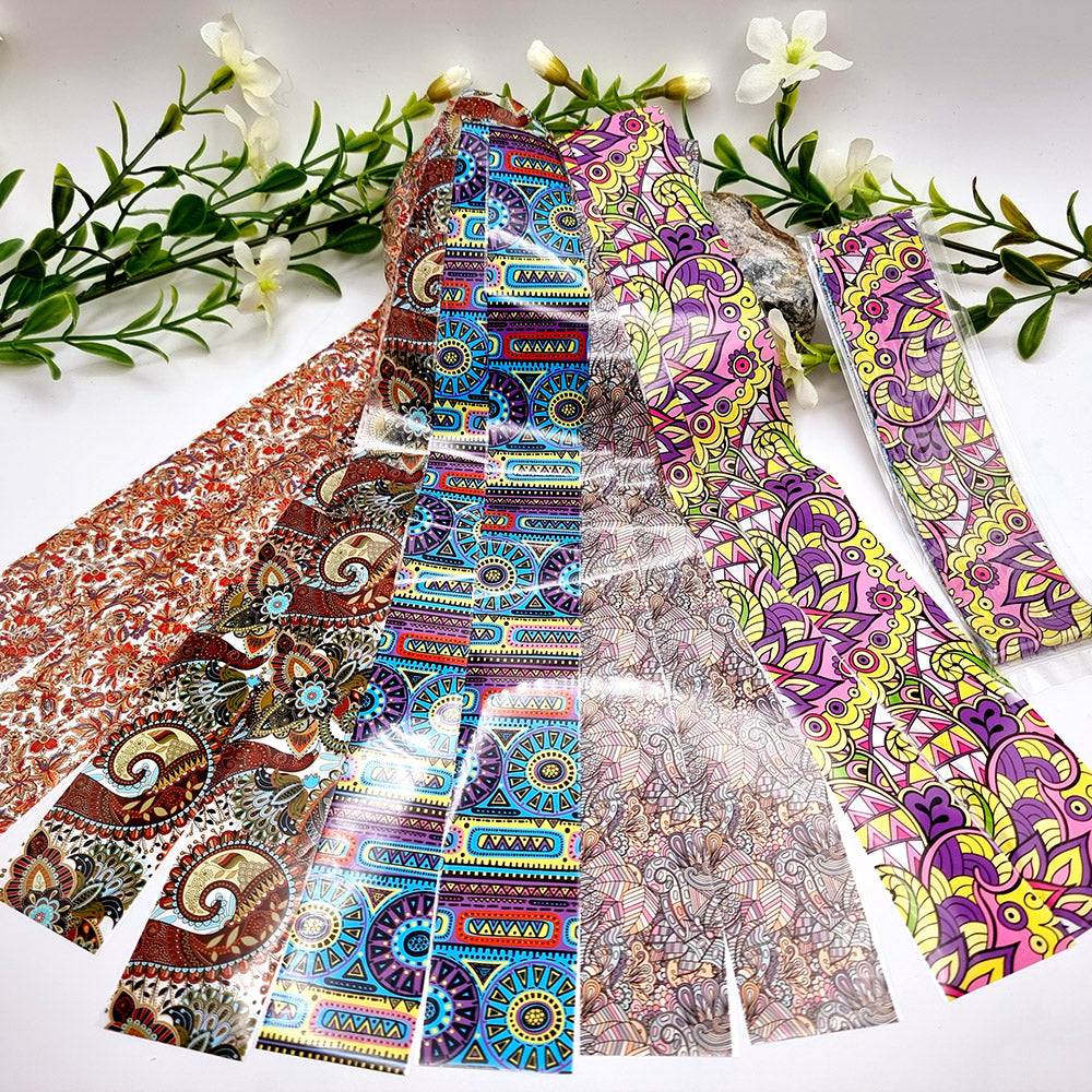 10 Colorful Patterns of Transfer Foils - Set 5