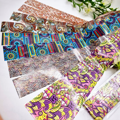 10 Colorful Patterns of Transfer Foils - Set 5