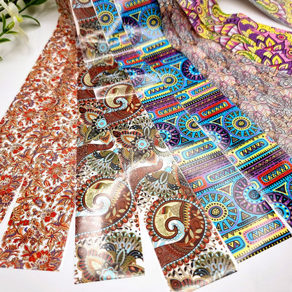 10 Colorful Patterns of Transfer Foils - Set 5