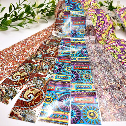 10 Colorful Patterns of Transfer Foils - Set 5