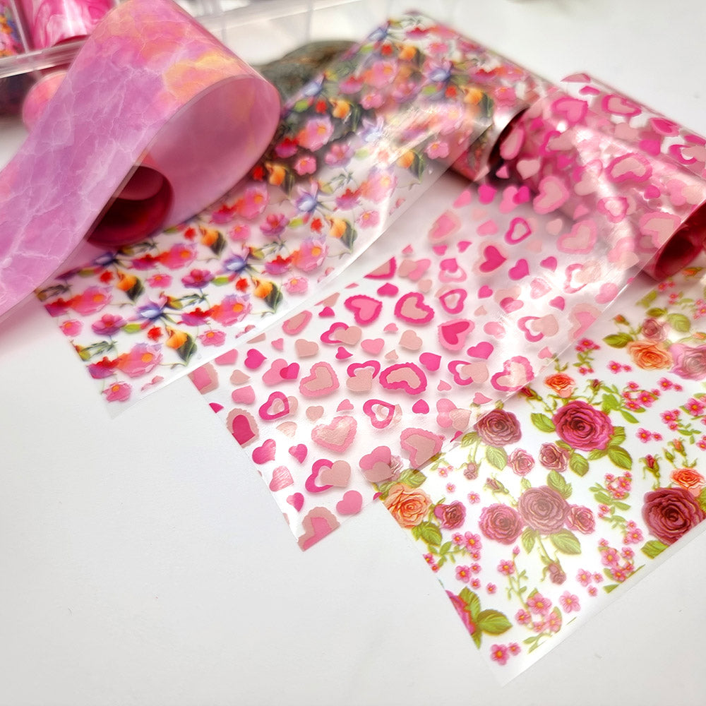 "Pink" Set of Colorful Transfer Foils