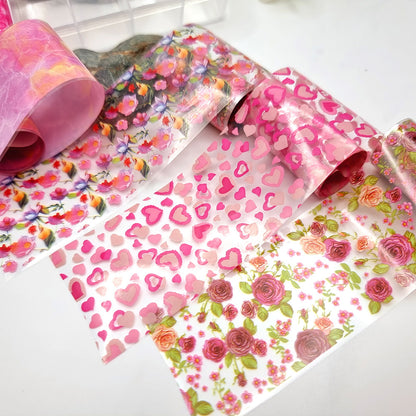 "Pink" Set of Colorful Transfer Foils